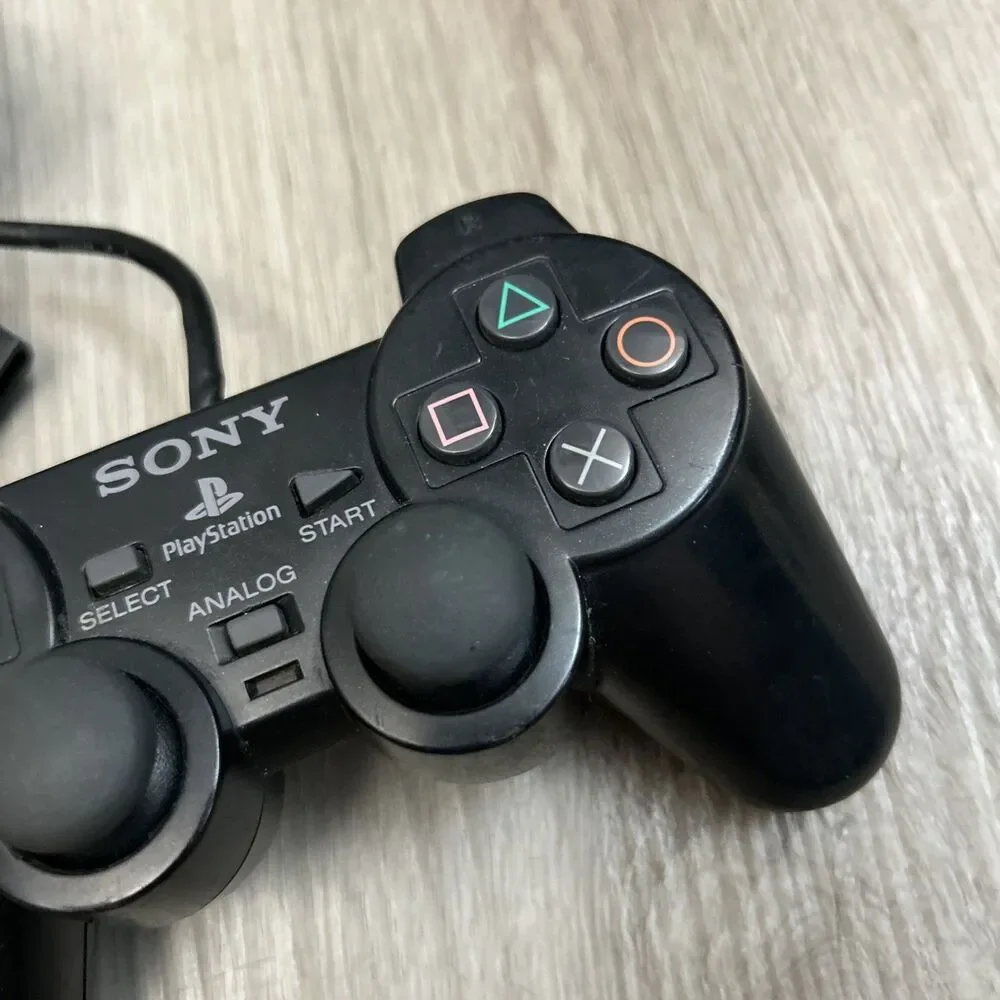 Sony PlayStation 2 DualShock 2 Controller Wired SCPH-10010 Black OEM Tested READ